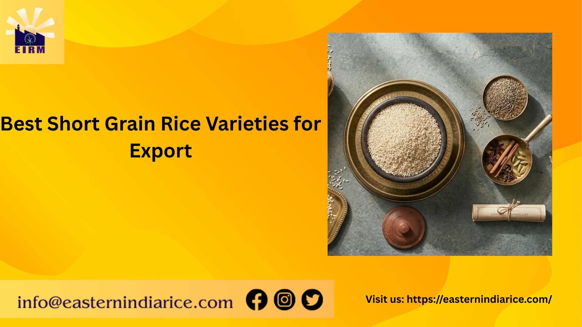 Best short grain rice varieties for export, including Jeera Samba, Jeera Kasala and Kaima rice